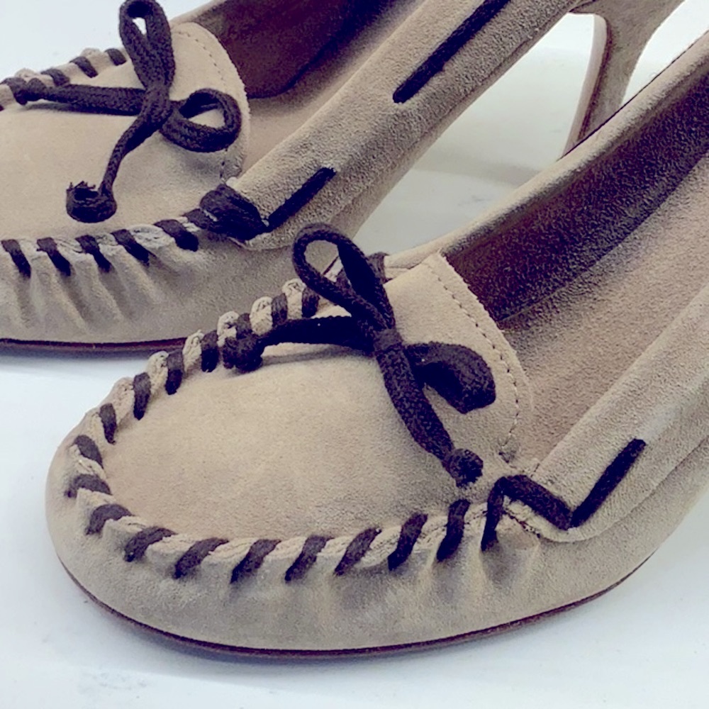 MIU MIU Gorgeous Suede Mocasin Heels - Picture 12 of 14